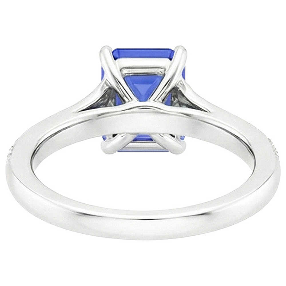echter round diamant 4Karat ring Draufsicht