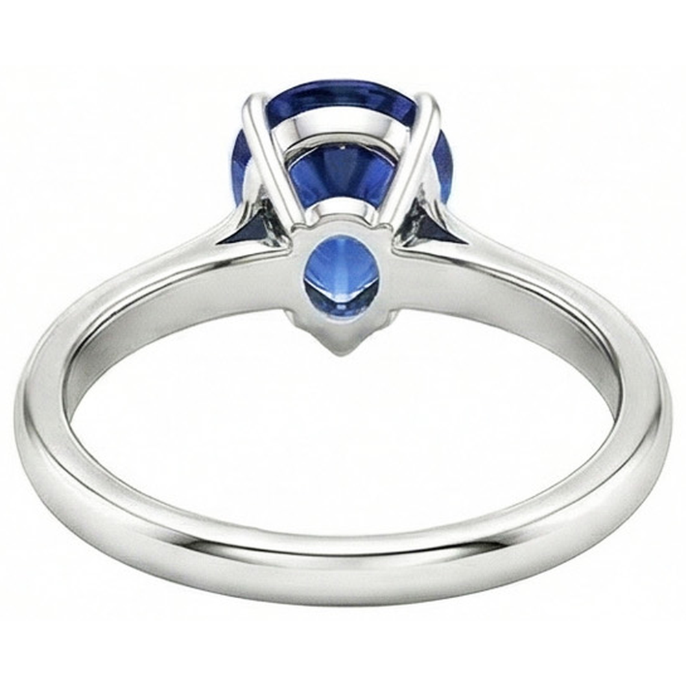 echter pear diamant 2Karat ring Seitenansicht