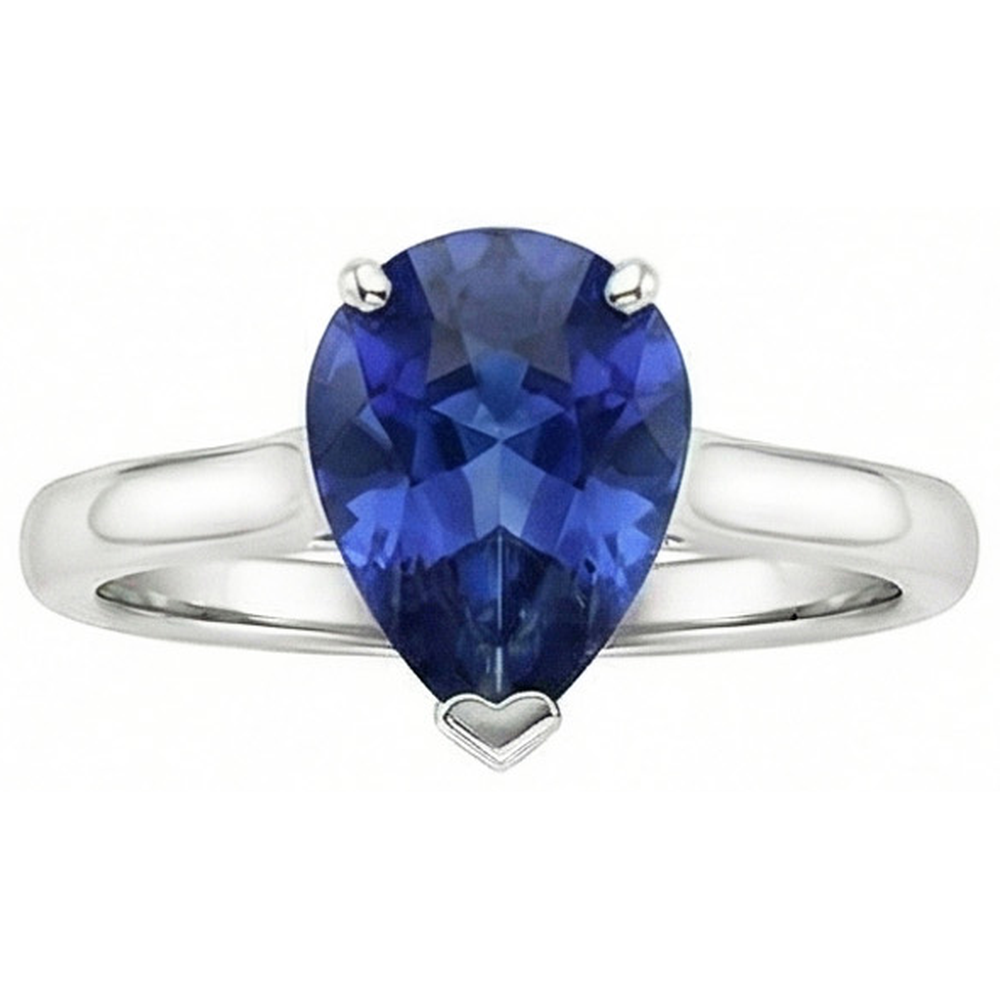 echter pear diamant 2Karat ring Detailansicht