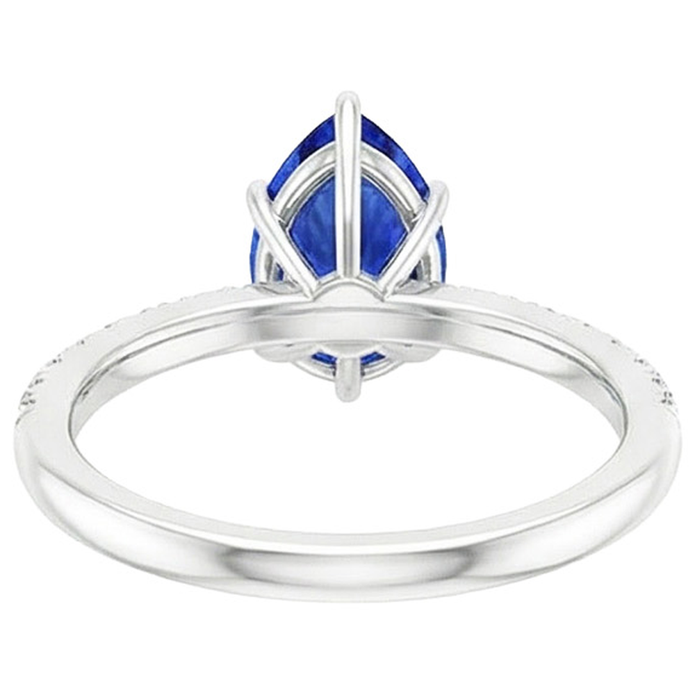 echter round diamant 3.75Karat ring Draufsicht
