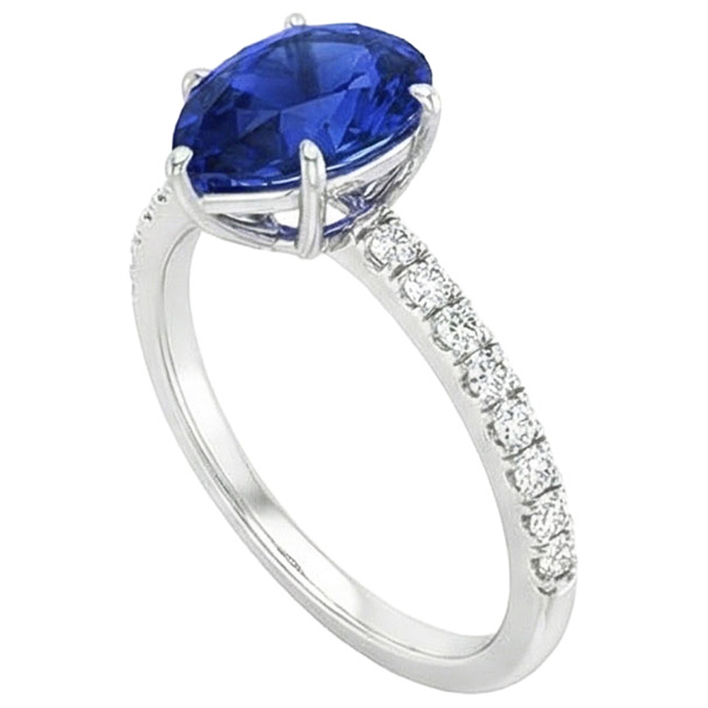 echter round diamant 3.75Karat ring Profilansicht