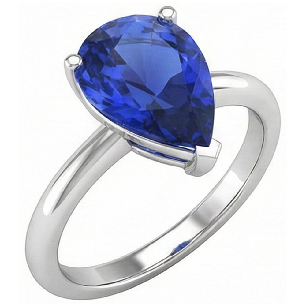 echter pear diamant 3Karat ring Seitenansicht