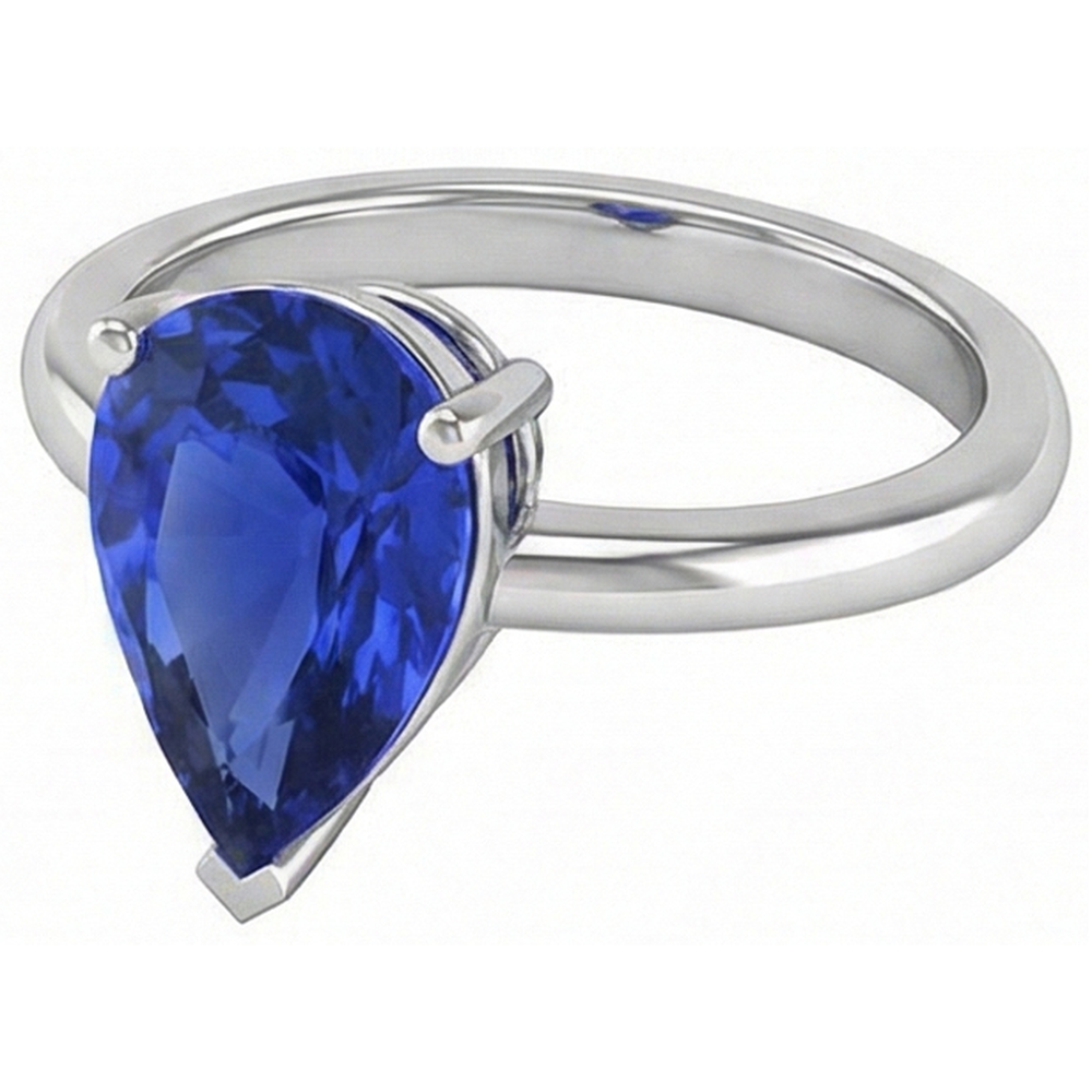 echter pear diamant 3Karat ring Detailansicht