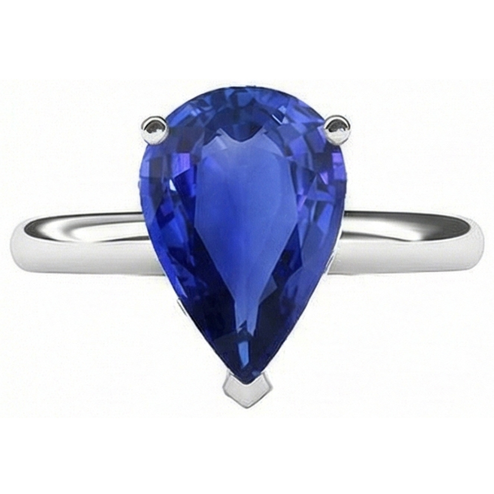 echter pear diamant 3Karat ring Draufsicht