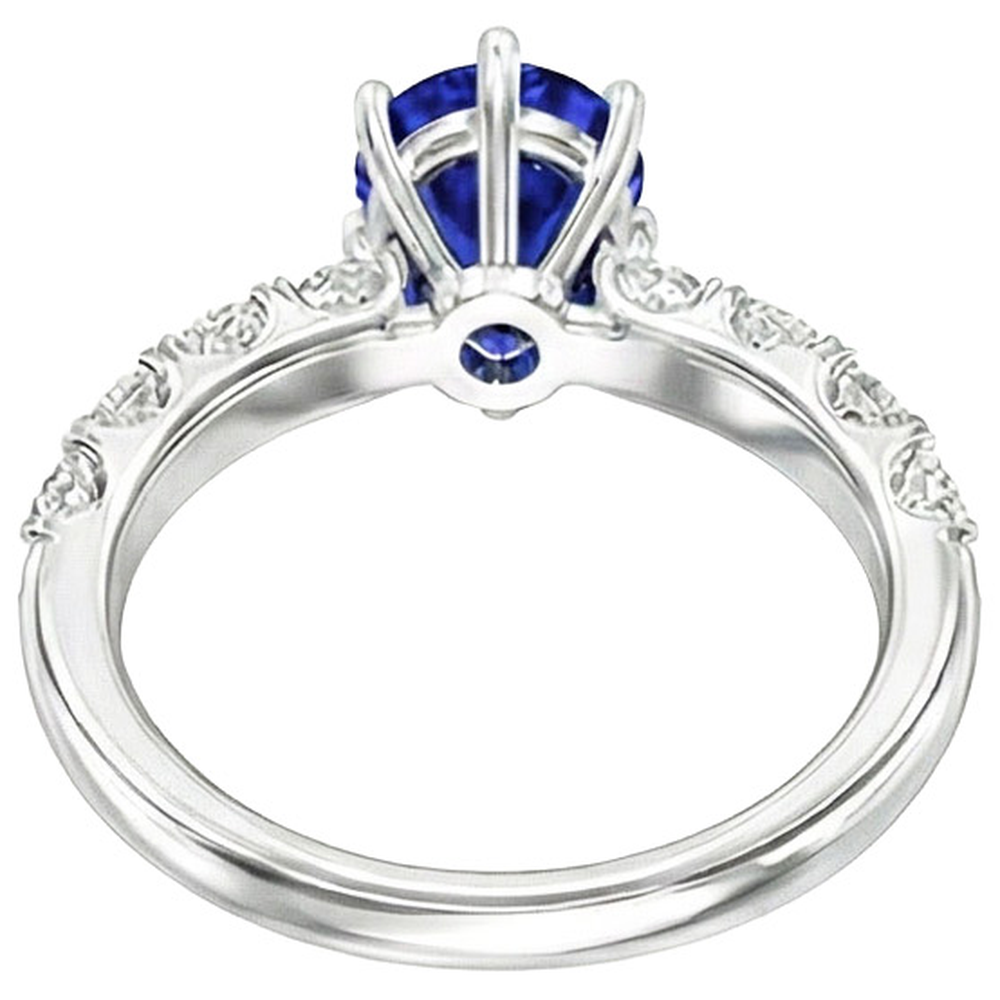 echter oval diamant 4Karat ring Seitenansicht