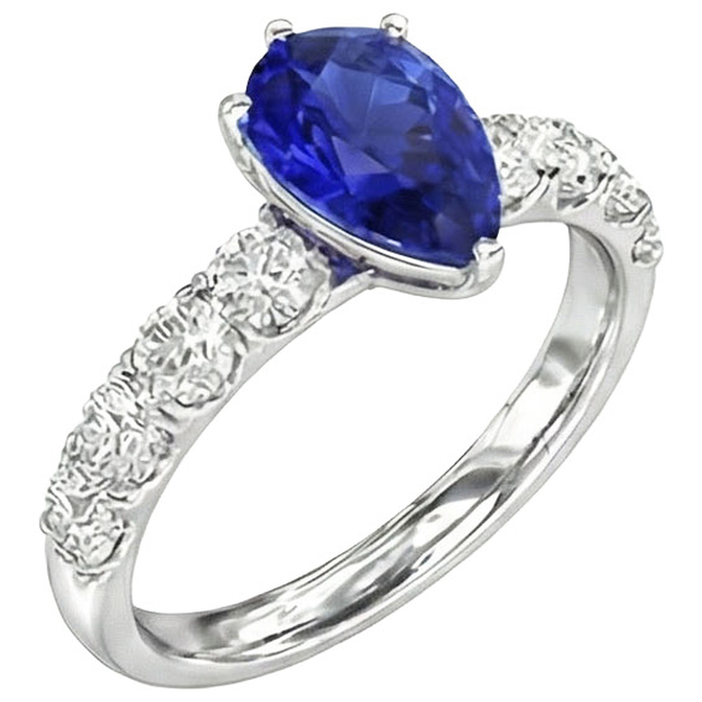 echter oval diamant 4Karat ring Detailansicht