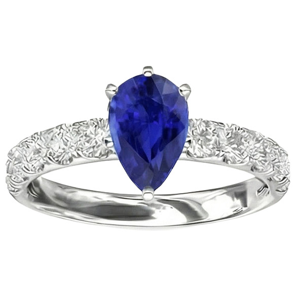echter oval diamant 4Karat ring Profilansicht