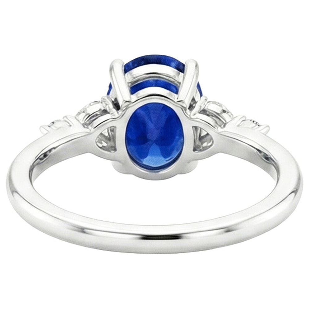echter oval diamant 3.75Karat ring Detailansicht