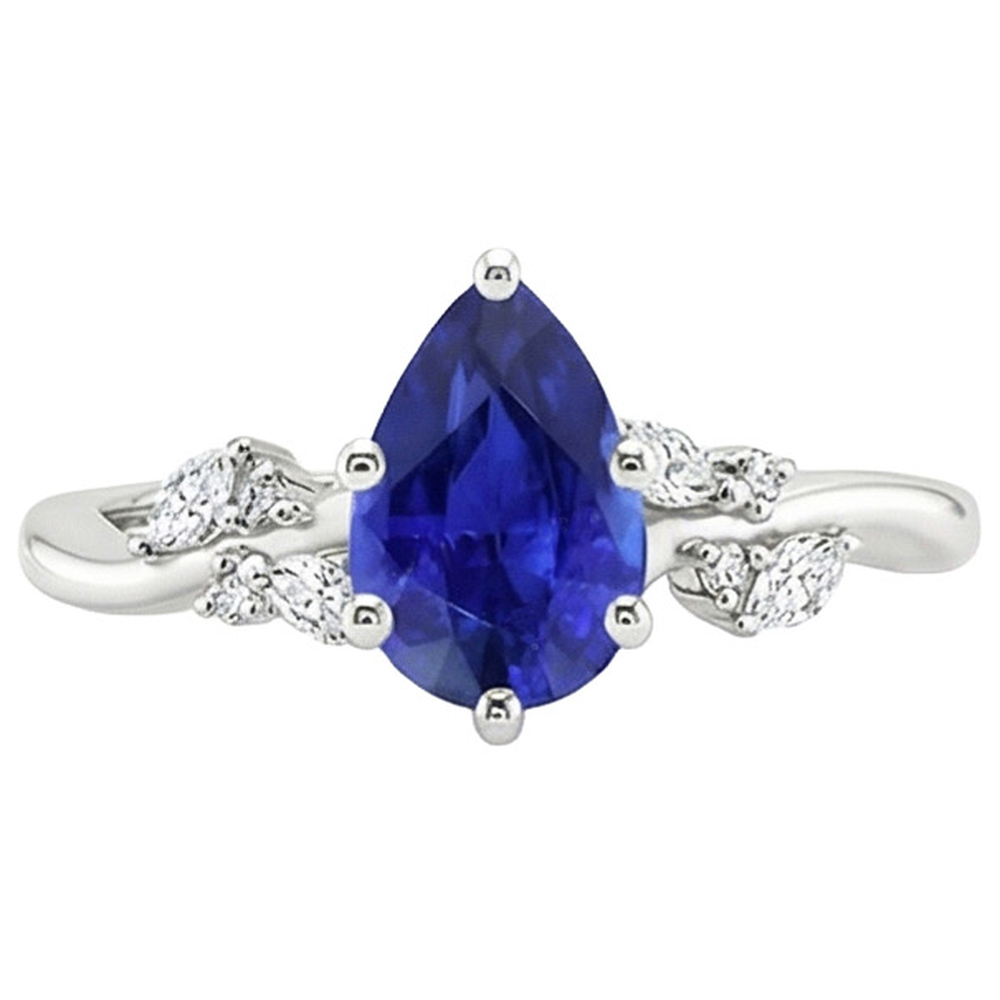 echter marquise diamant 3.50Karat ring Draufsicht