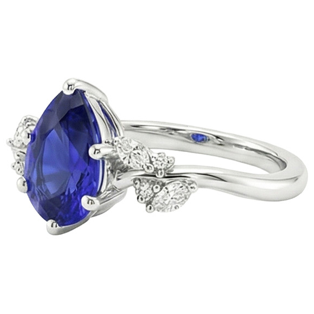 echter marquise diamant 3.50Karat ring auf Weiß