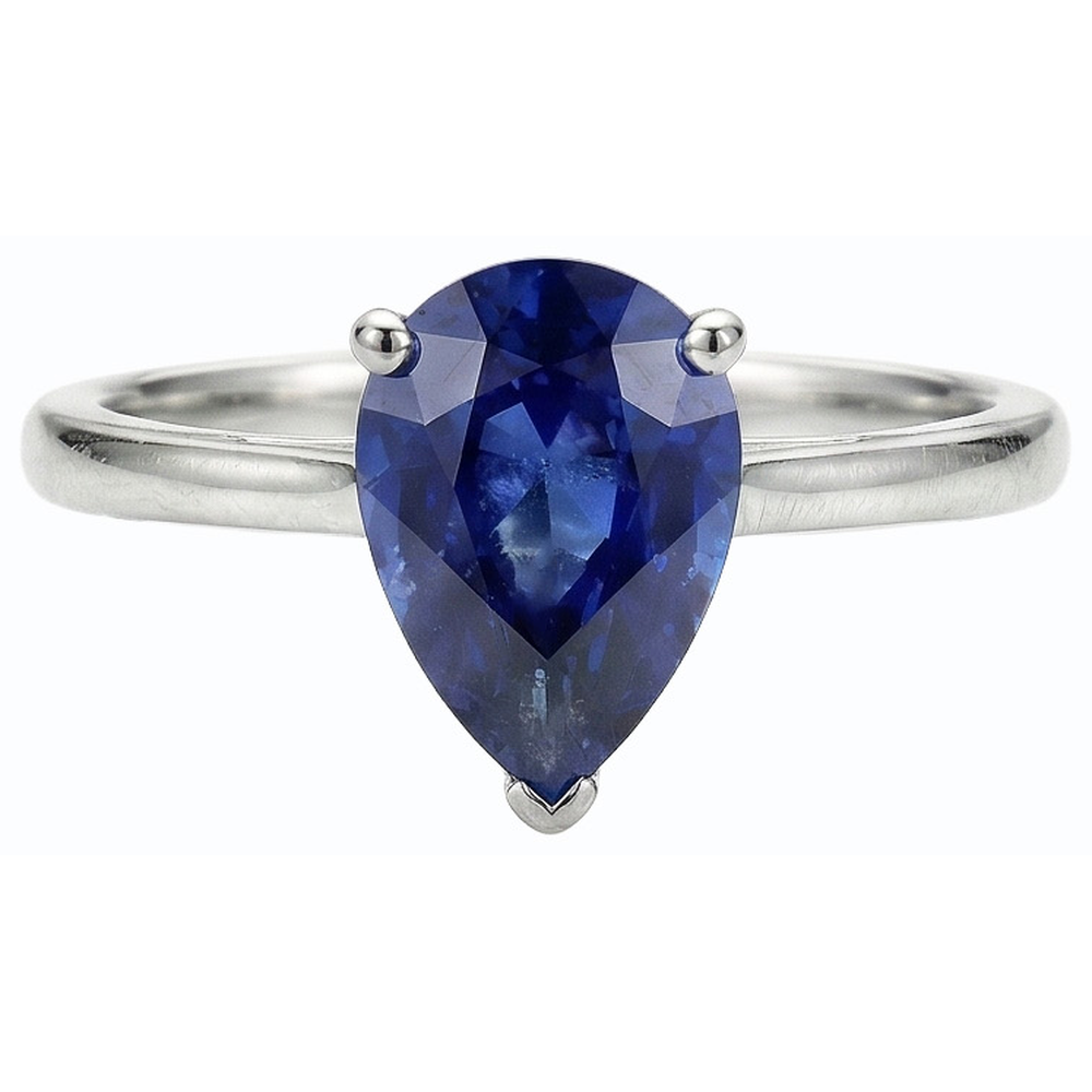 echter pear diamant 1.50Karat ring Seitenansicht