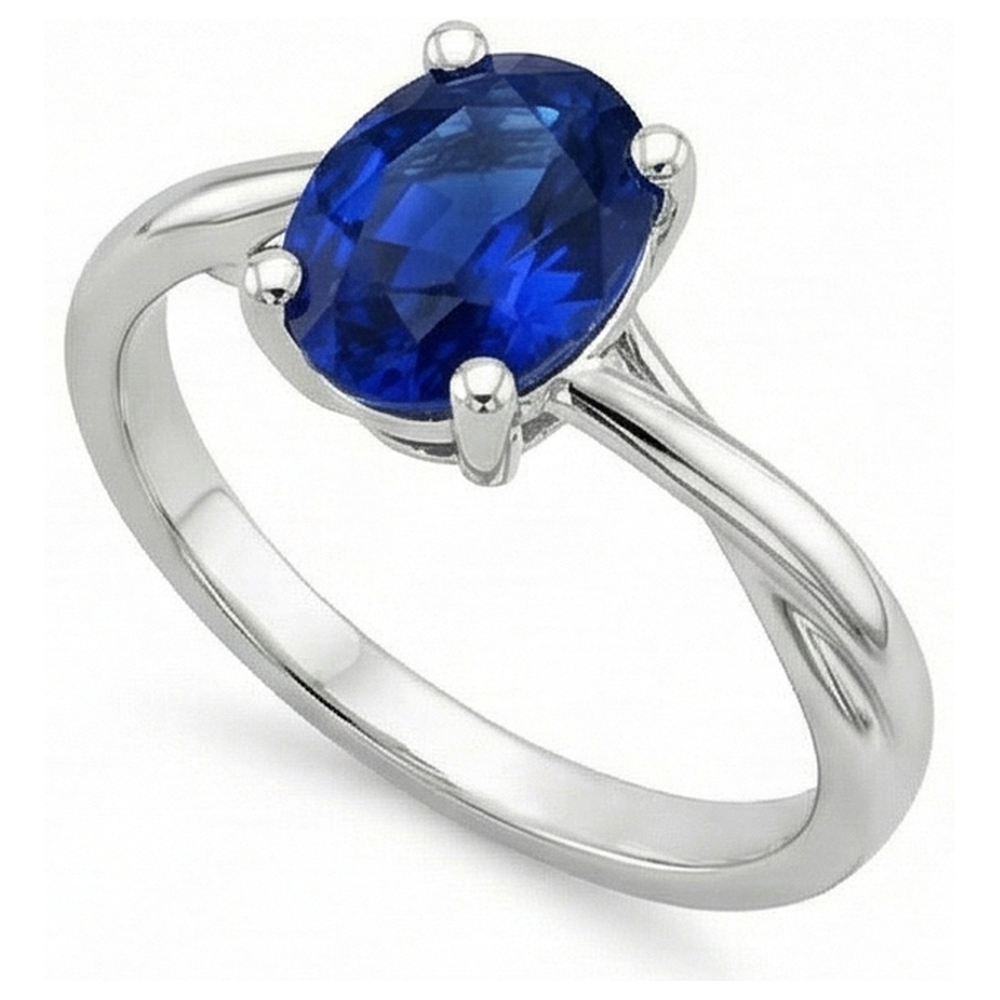 echter oval diamant 3Karat ring Seitenansicht