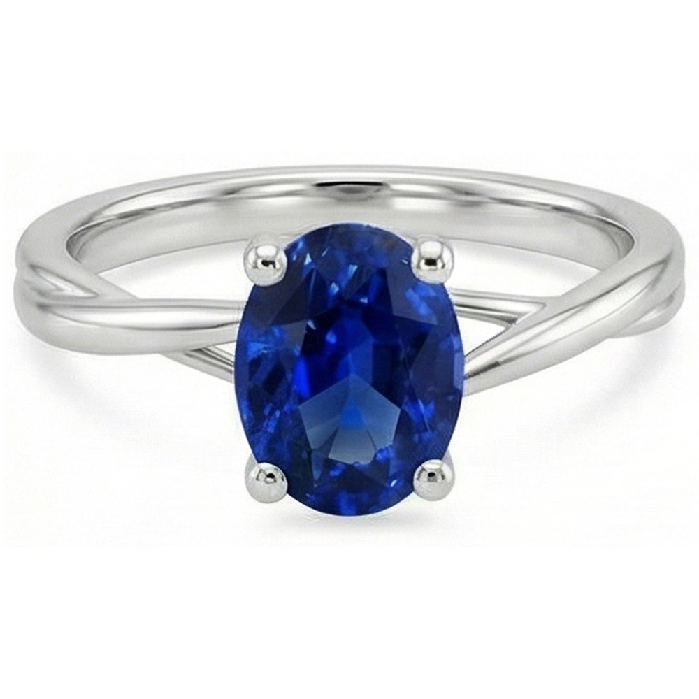 echter oval diamant 3Karat ring Profilansicht