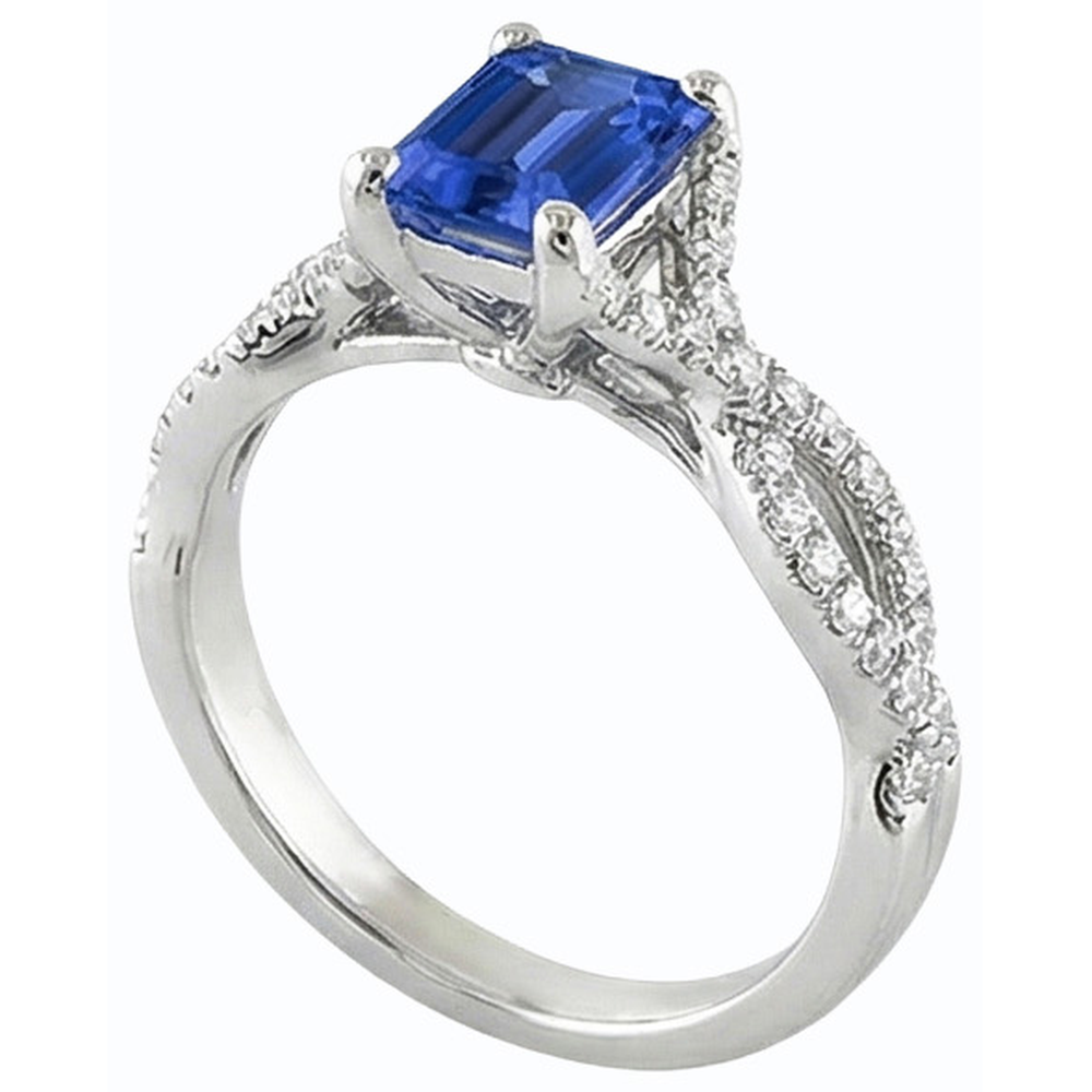 echter baguette diamant 2.50Karat ring Seitenansicht