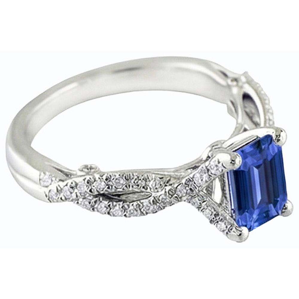 echter baguette diamant 2.50Karat ring Draufsicht