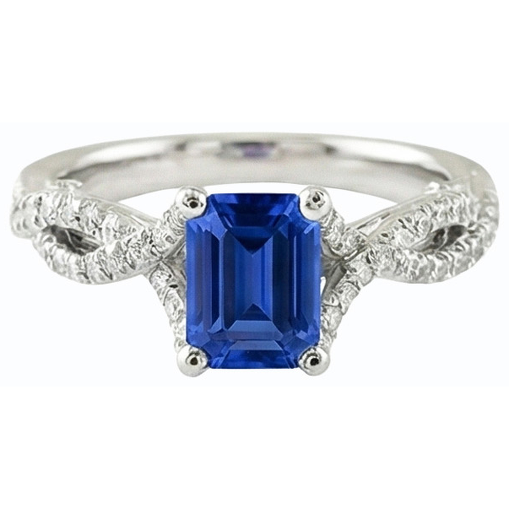 echter baguette diamant 2.50Karat ring Profilansicht