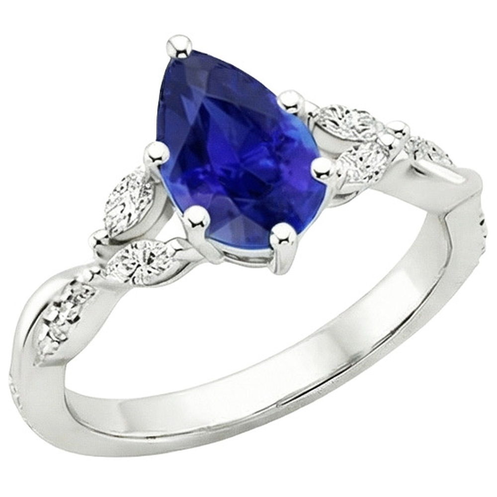 echter marquise diamant 4.50Karat ring Draufsicht