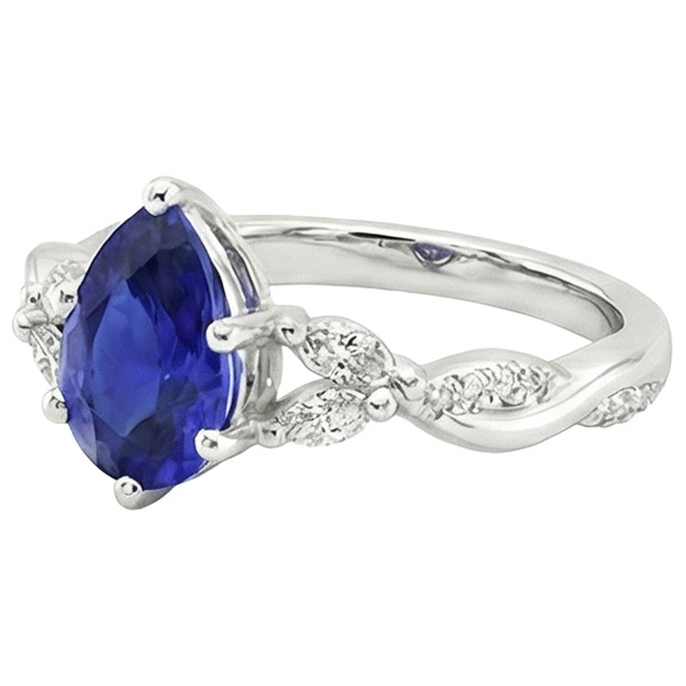 echter marquise diamant 4.50Karat ring auf Weiß