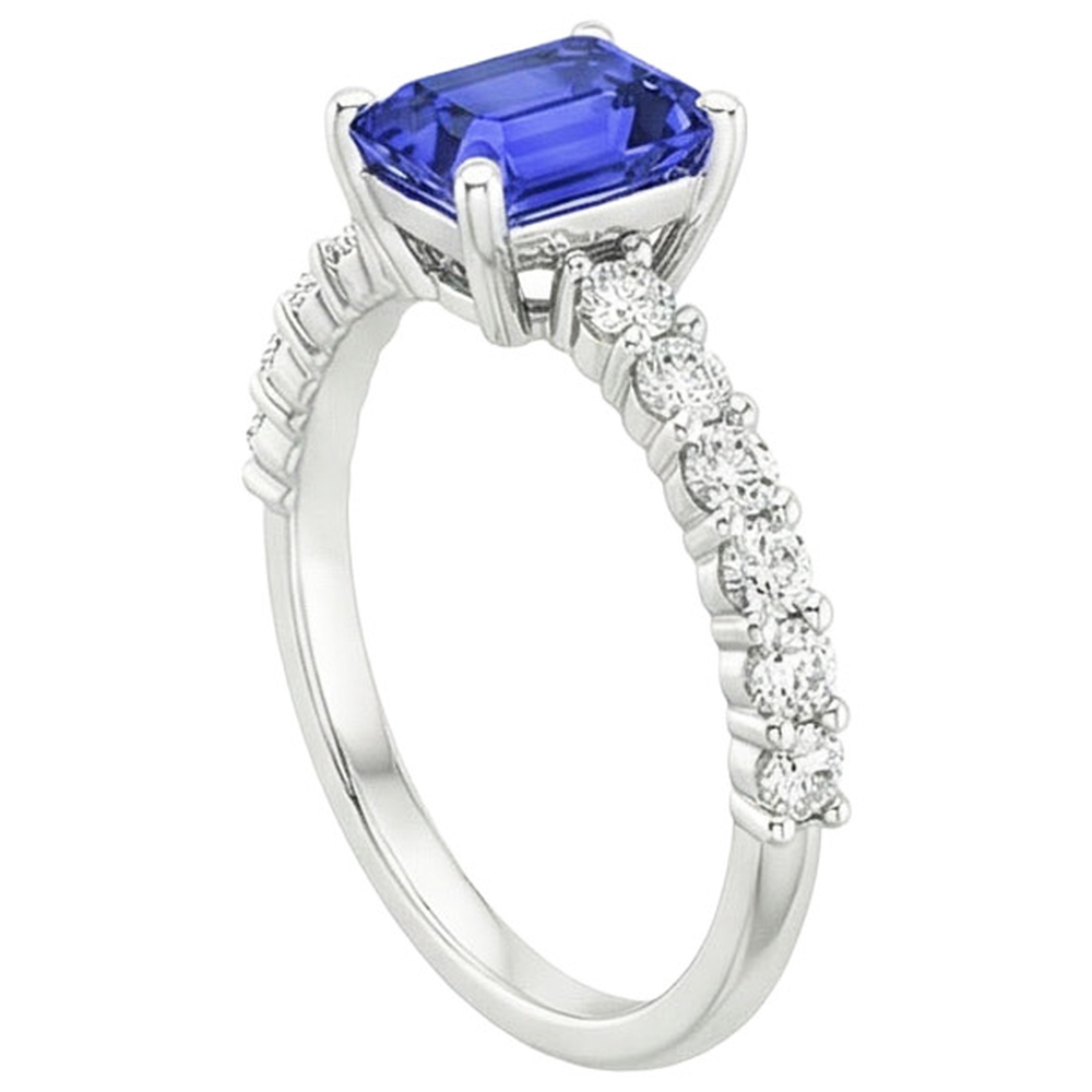 echter round diamant 5Karat ring Draufsicht