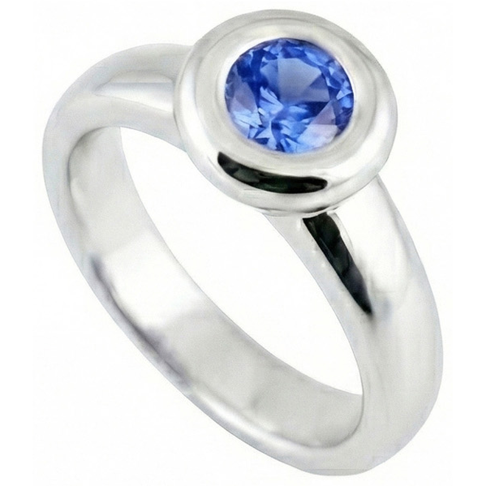 echter round diamant 14Karat ring Vorderansicht