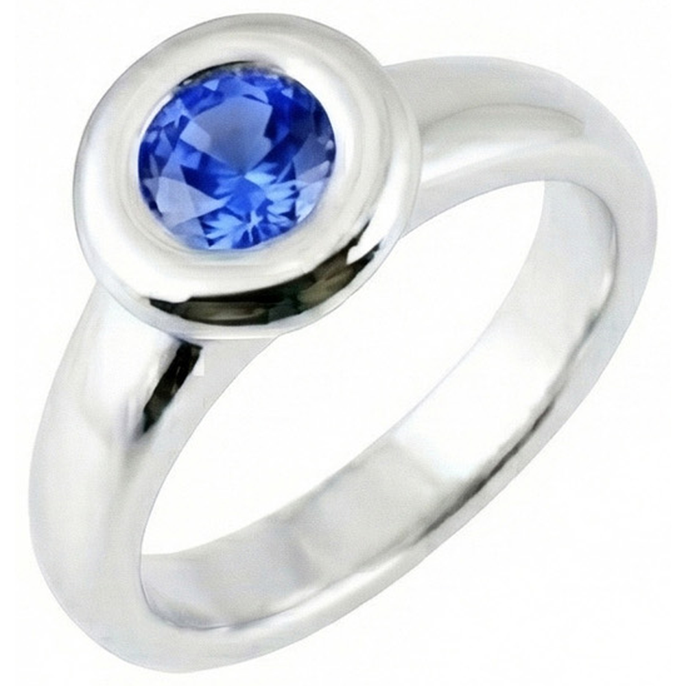 echter round diamant 14Karat ring Detailansicht