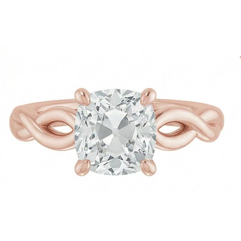 Premium Einzelstein-Ring 3 Karat – Schrägansicht