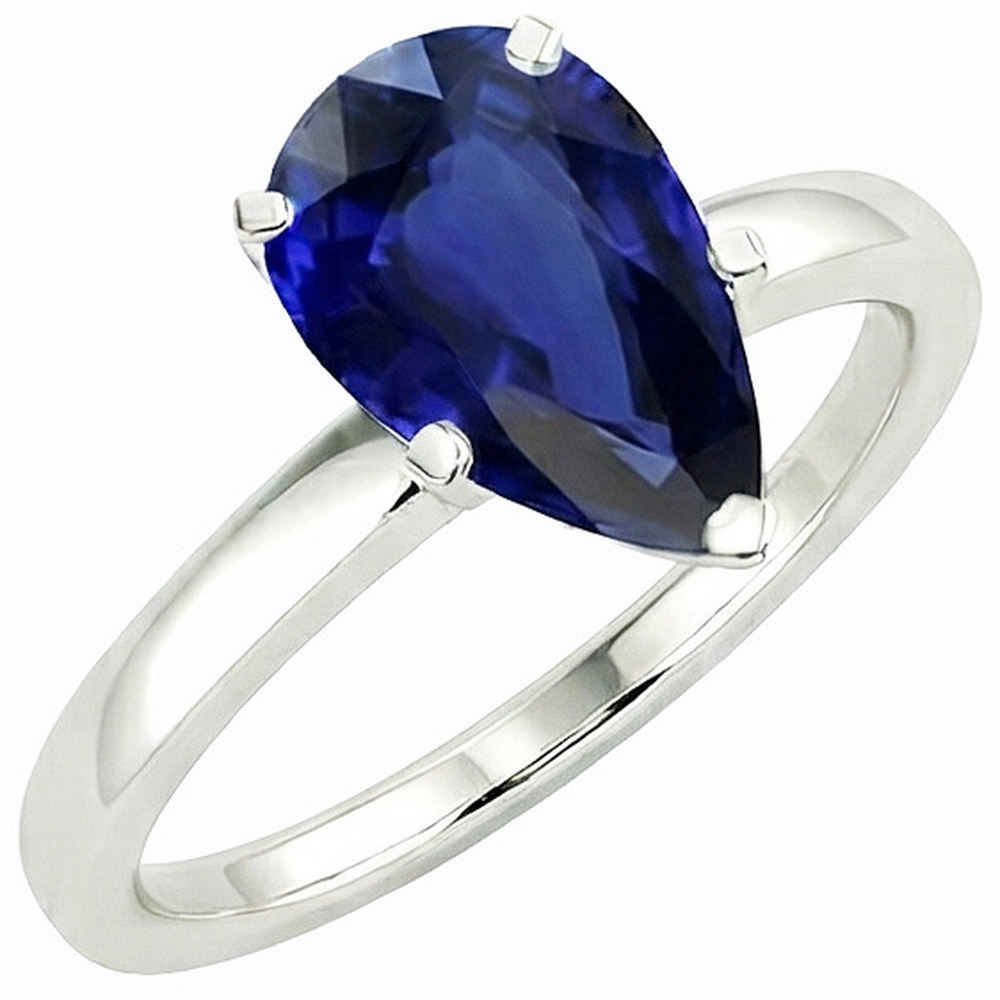 echter pear diamant 3Karat ring Seitenansicht