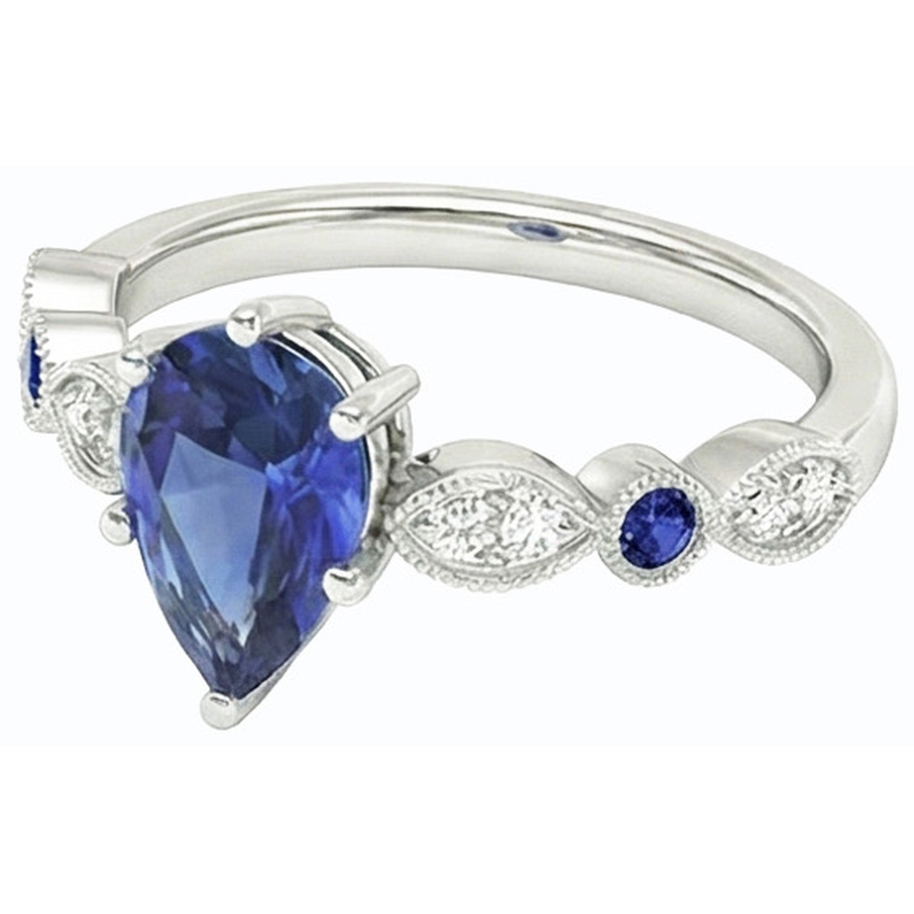 echter round diamant 2.50Karat ring Draufsicht
