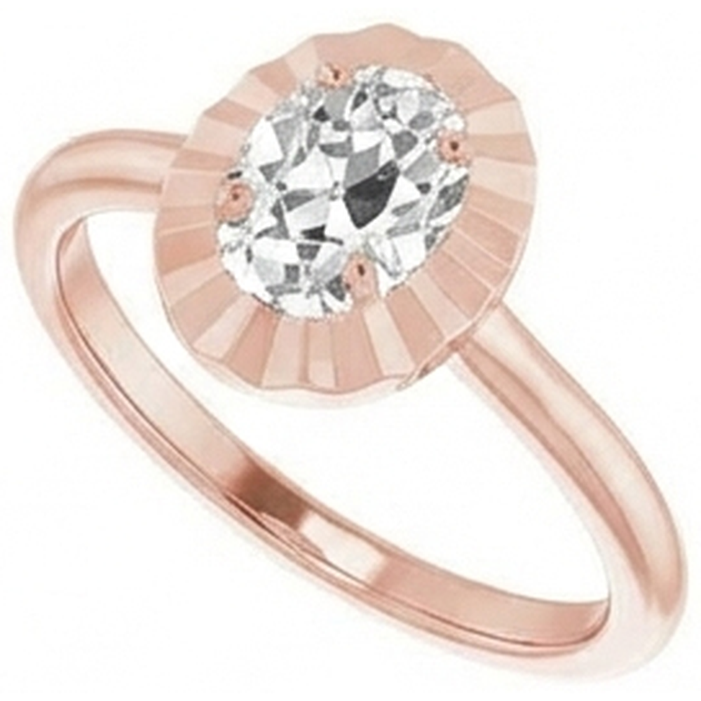 echter oval diamant 3.25Karat ring Seitenansicht