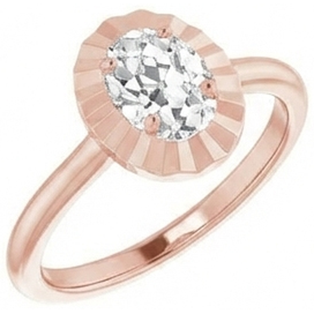echter oval diamant 3.25Karat ring Detailansicht