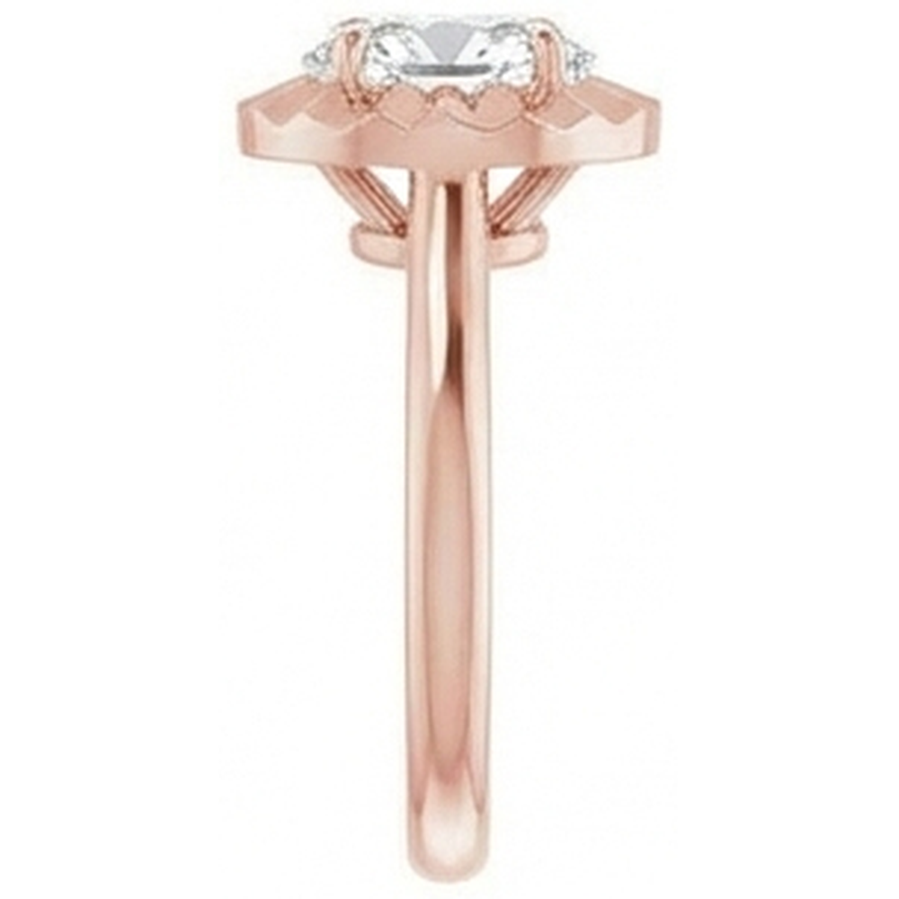 echter oval diamant 3.25Karat ring Profilansicht