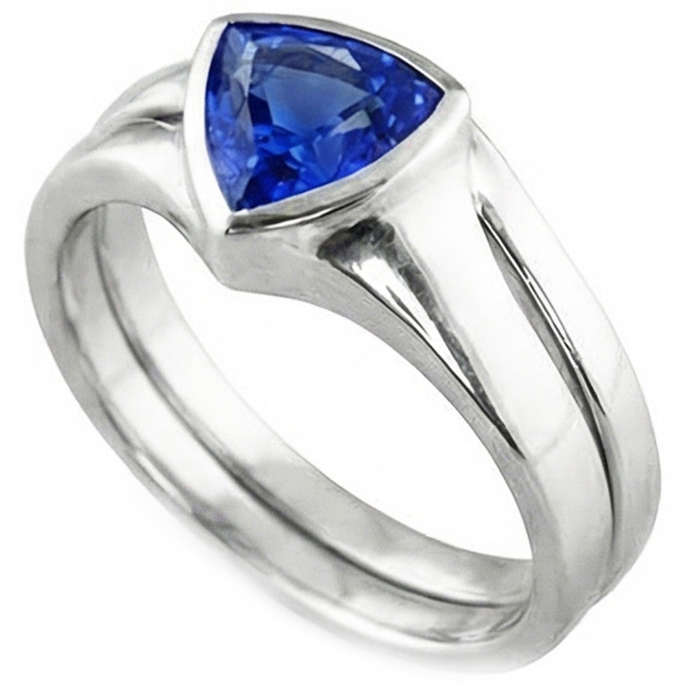 echter trillion diamant 1.50Karat ring Vorderansicht