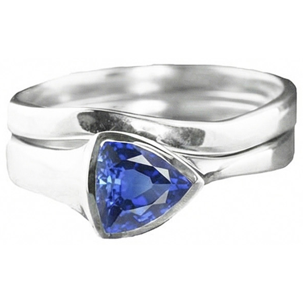 echter trillion diamant 1.50Karat ring Draufsicht