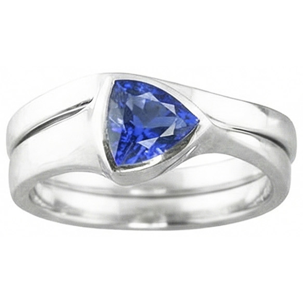 echter trillion diamant 1.50Karat ring Seitenansicht