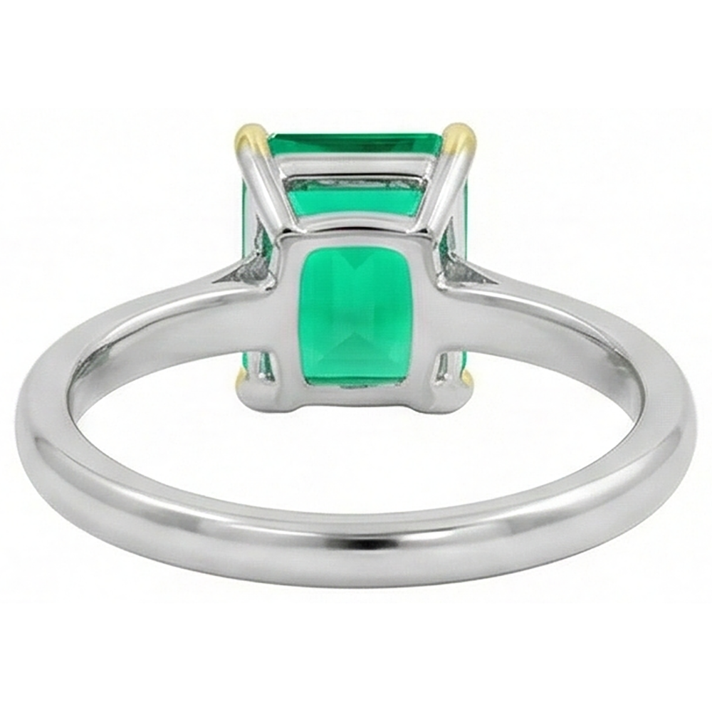 Luxuriöser Farbstein-Ring 3,50 Karat – Rückansicht