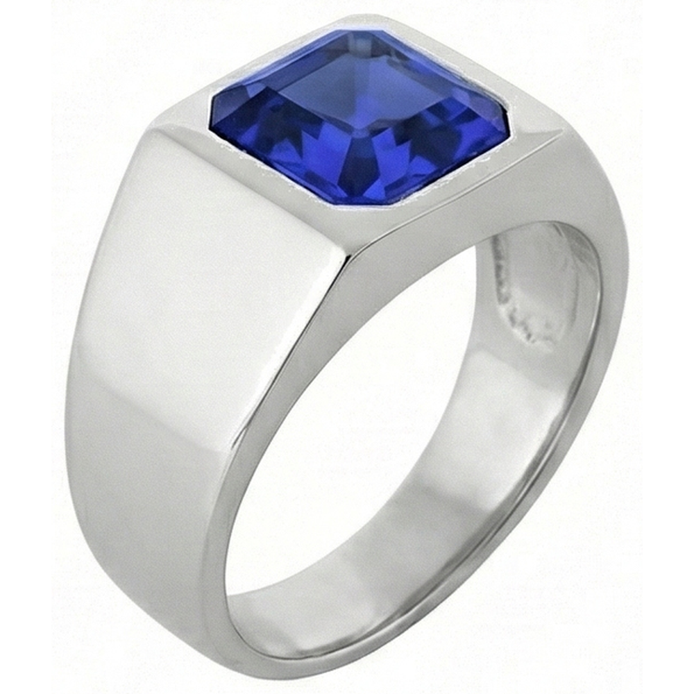 echter asscher diamant 1.50Karat ring Draufsicht