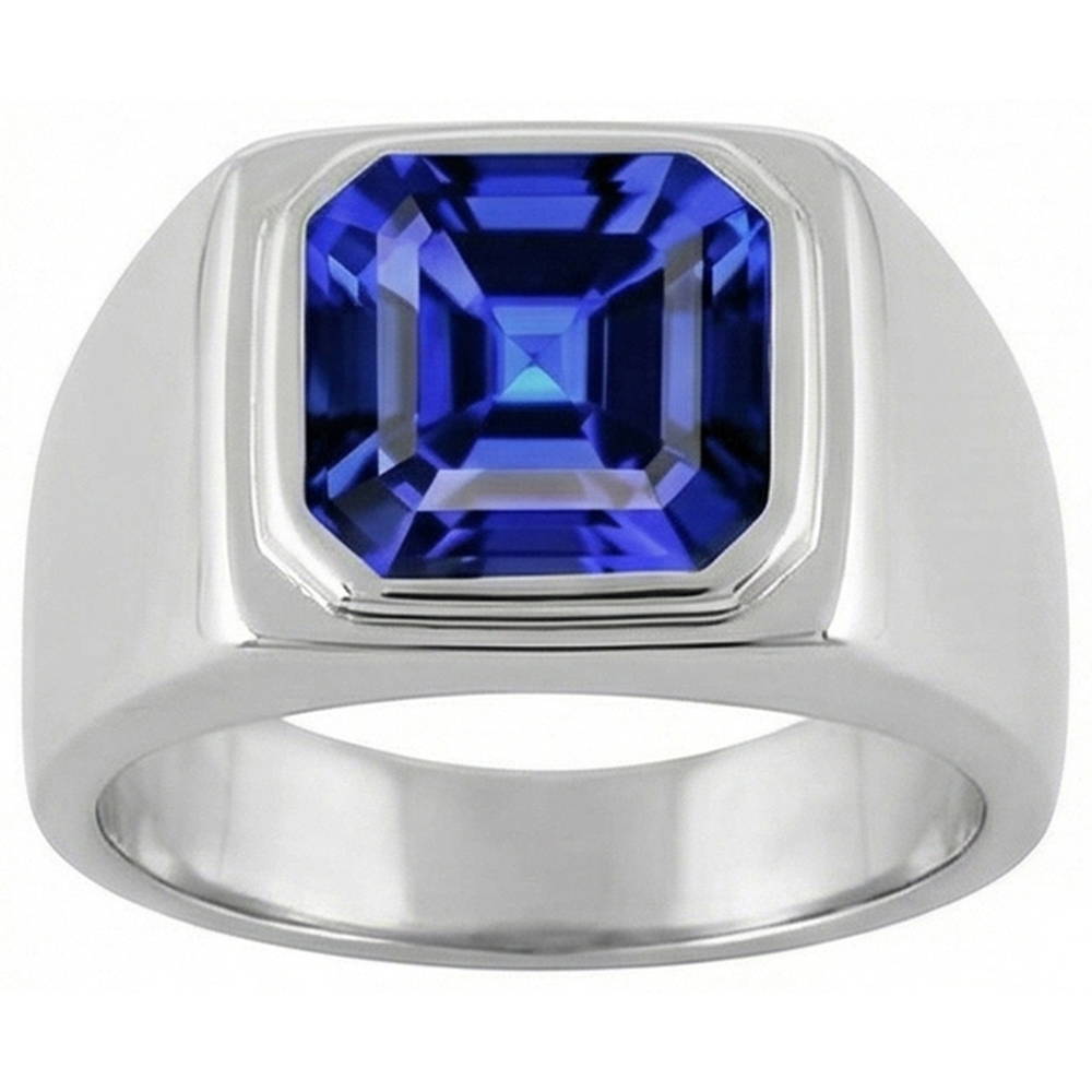 echter asscher diamant 1.50Karat ring Detailansicht