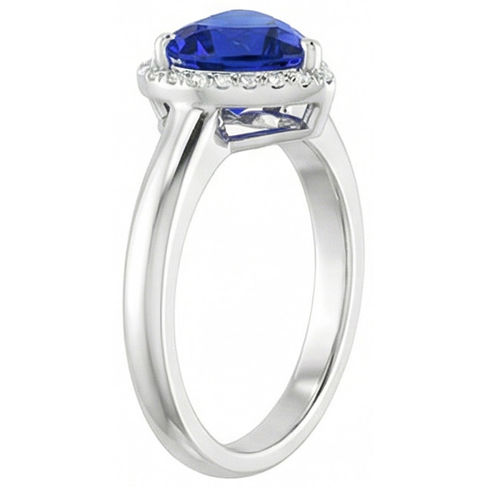 echter pear diamant 2.50Karat ring auf Weiß