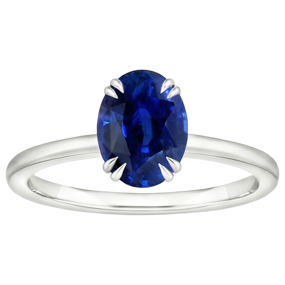 echter oval diamant 2.50Karat ring Draufsicht