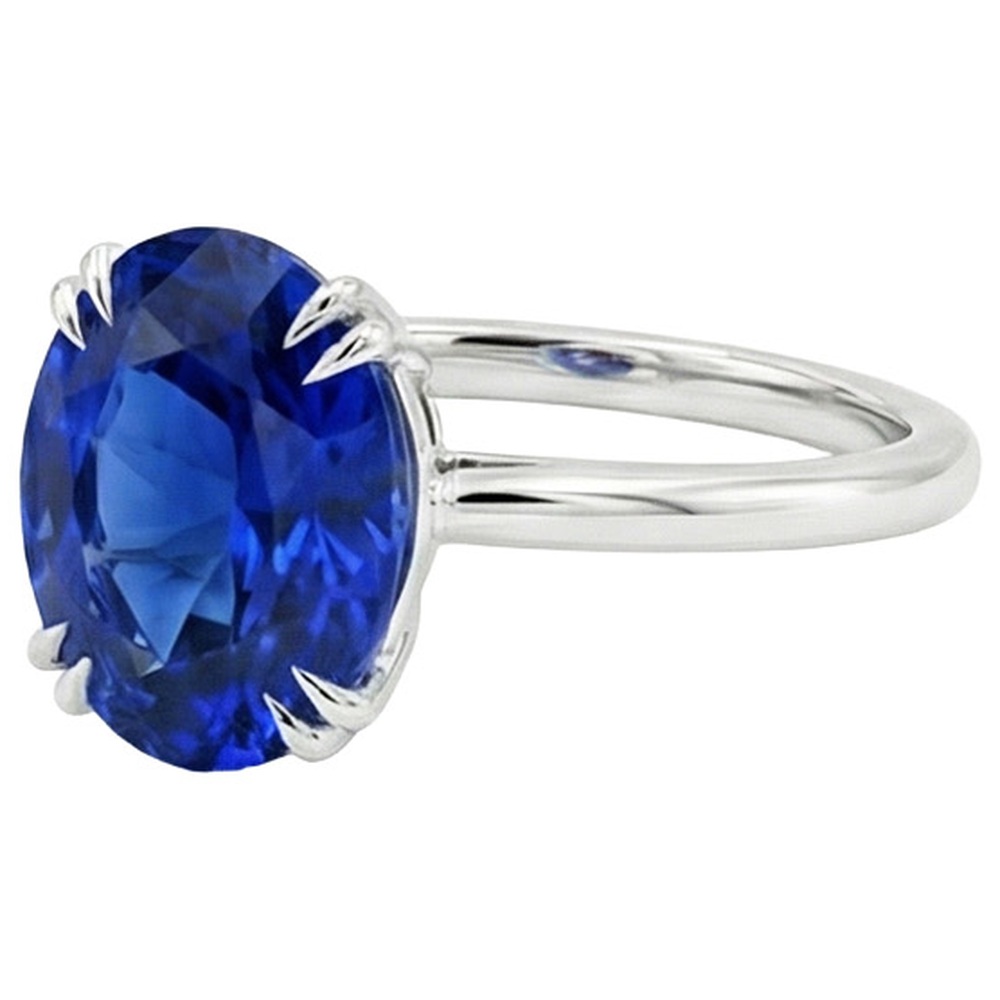 echter oval diamant 2.50Karat ring auf Weiß