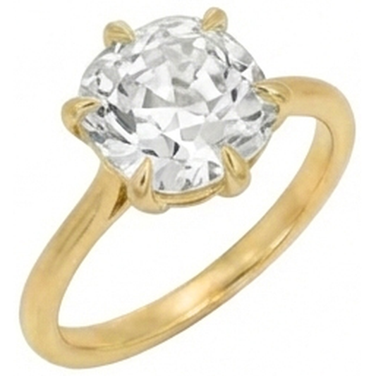echter round diamant 3.50Karat ring Vorderansicht