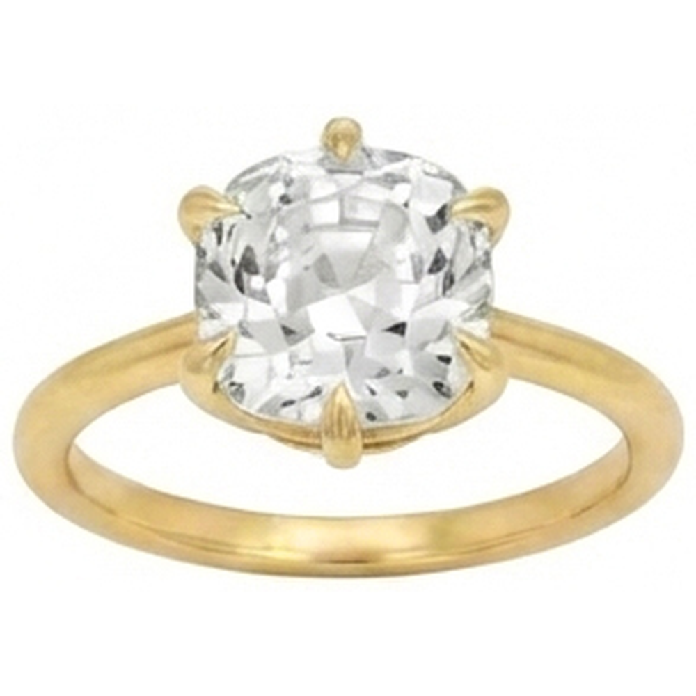 echter round diamant 3.50Karat ring Seitenansicht