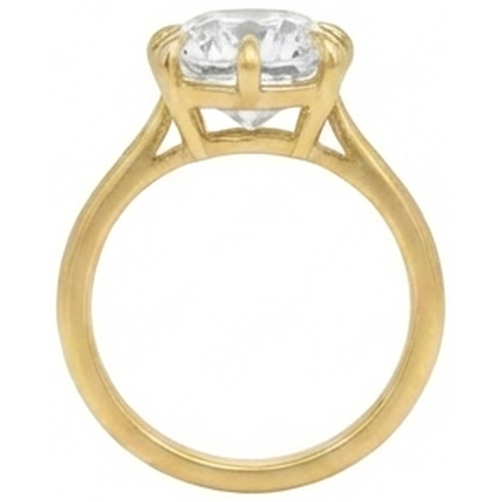 echter round diamant 3.50Karat ring Detailansicht