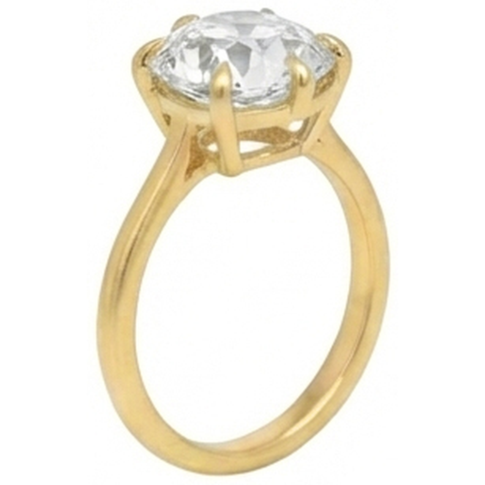 echter round diamant 3.50Karat ring Draufsicht