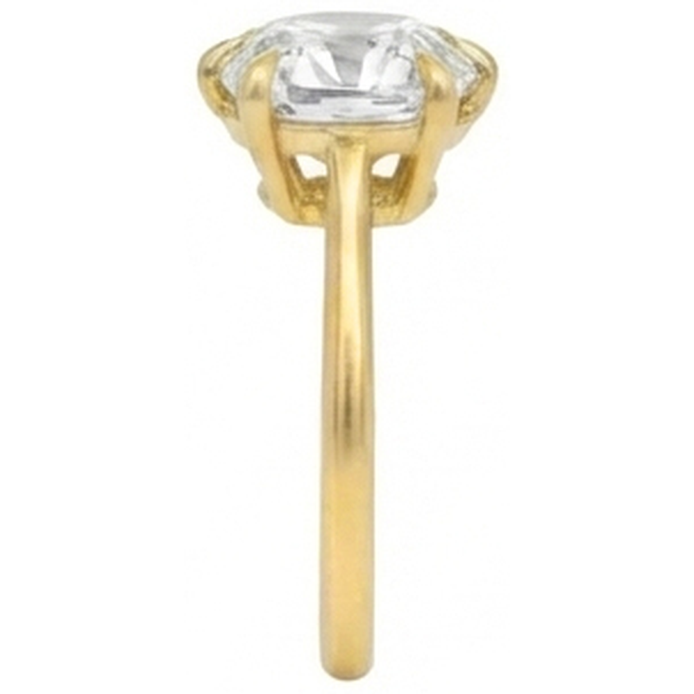 echter round diamant 3.50Karat ring Profilansicht