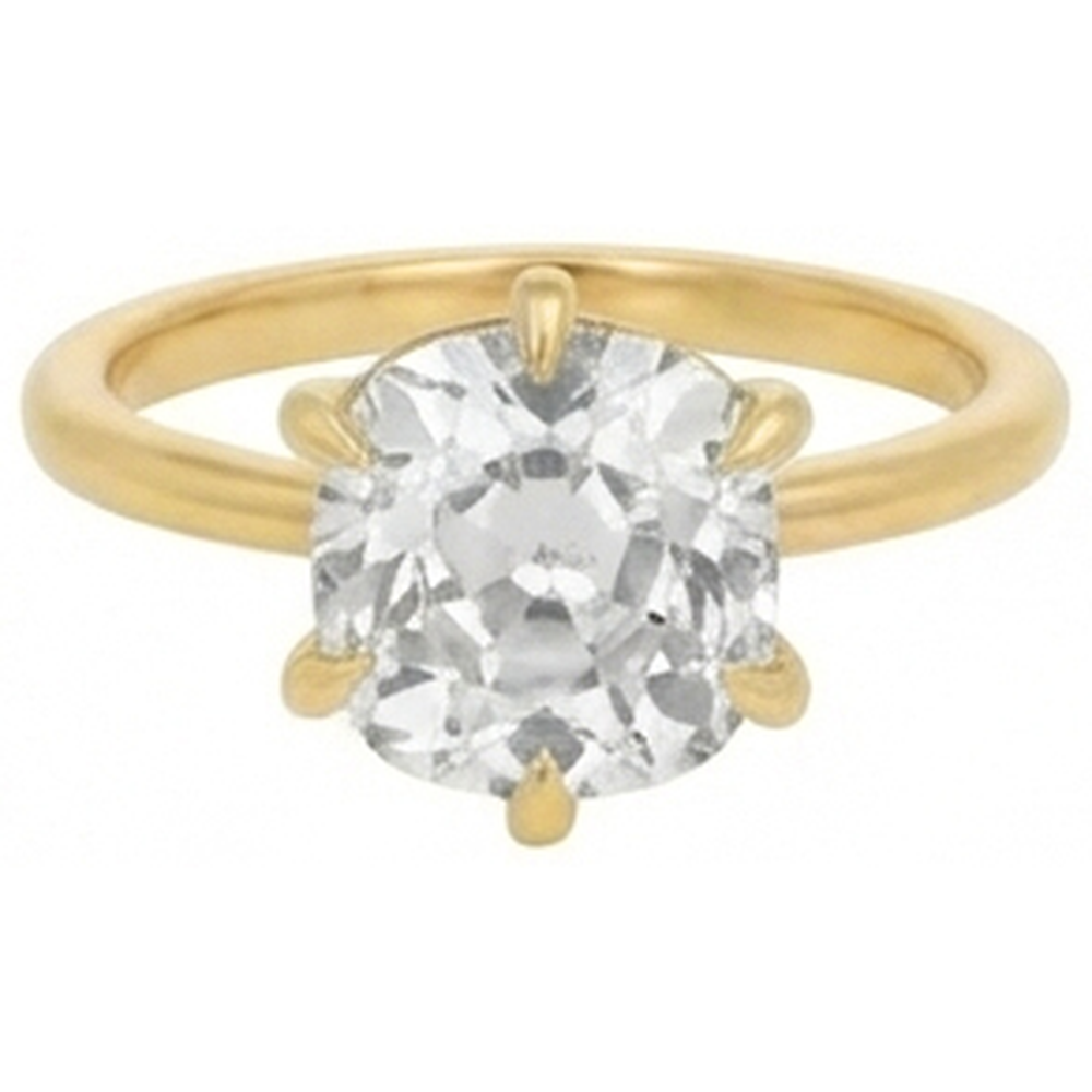 echter round diamant 3.50Karat ring auf Weiß