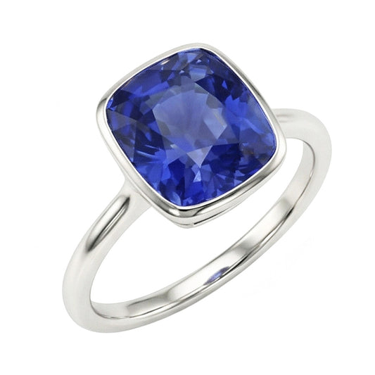 echter asscher diamant 2Karat ring Vorderansicht