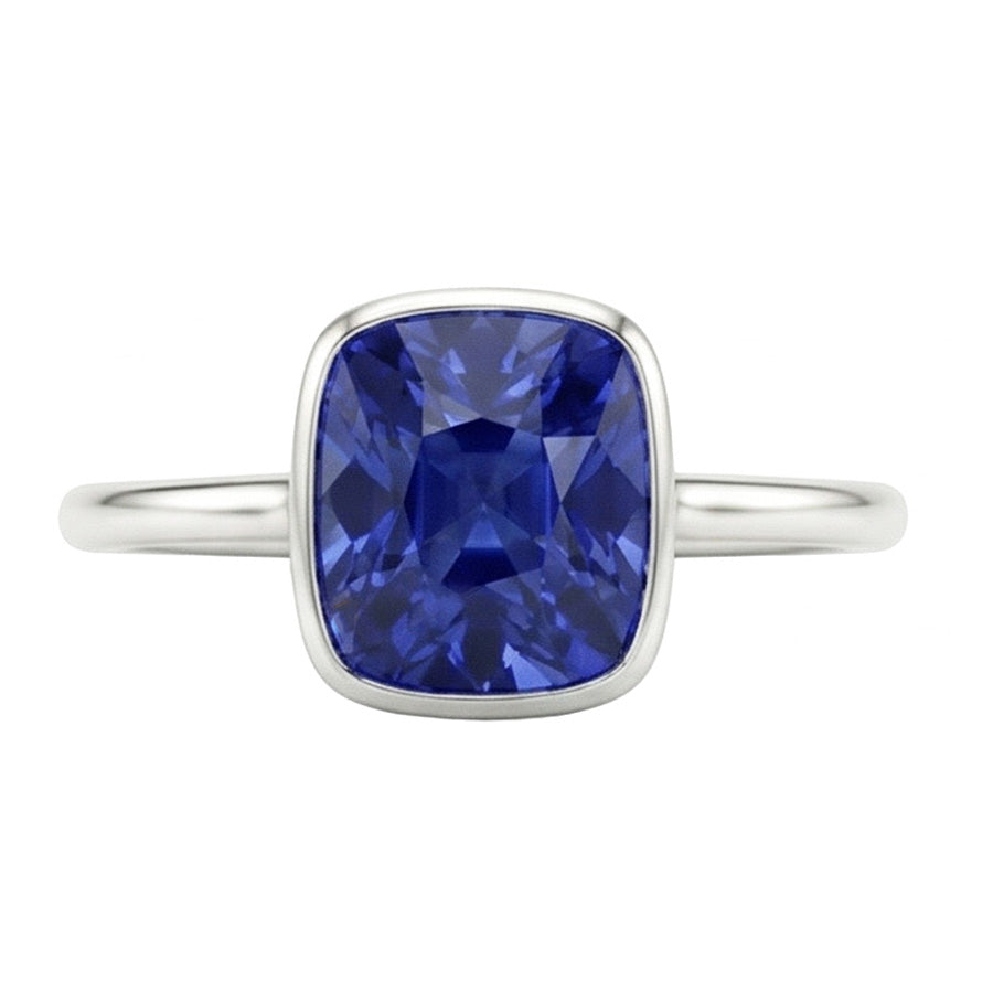 echter asscher diamant 2Karat ring Seitenansicht