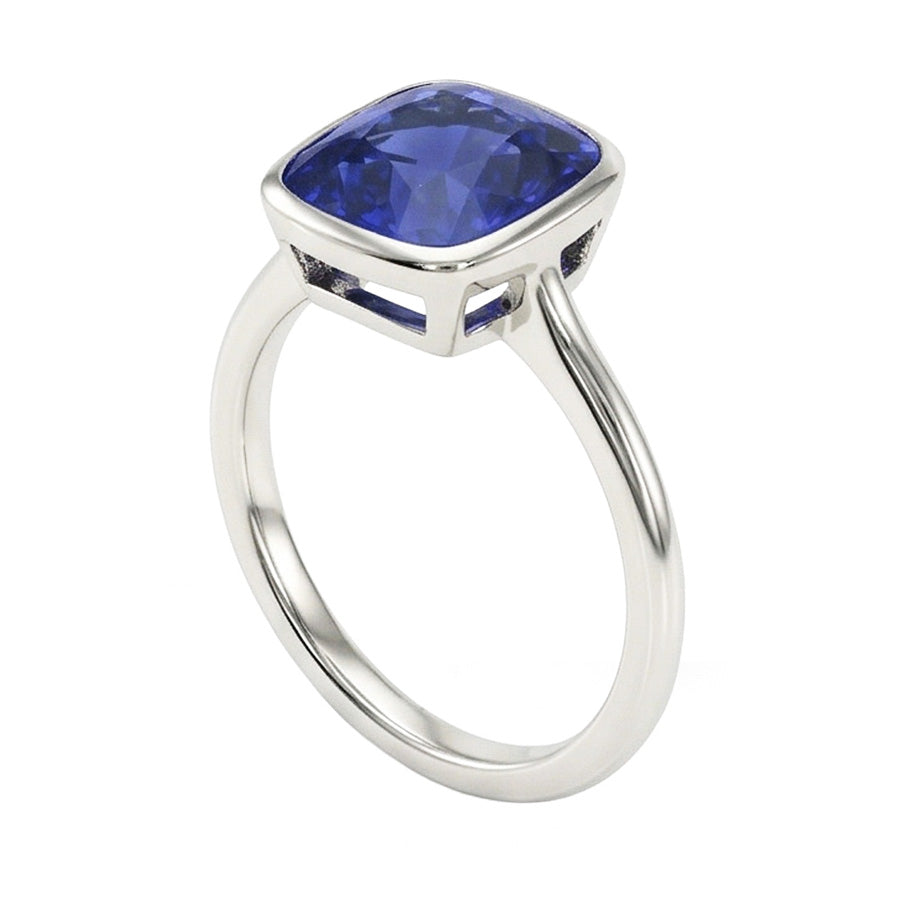echter asscher diamant 2Karat ring Detailansicht