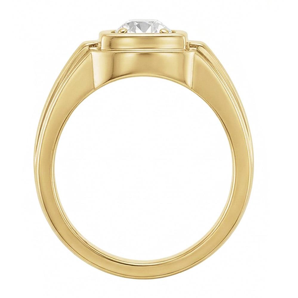 Authentischer Diamant Solitär-Ring 1,50 Karat 14K Weißgold – Schrägansicht
